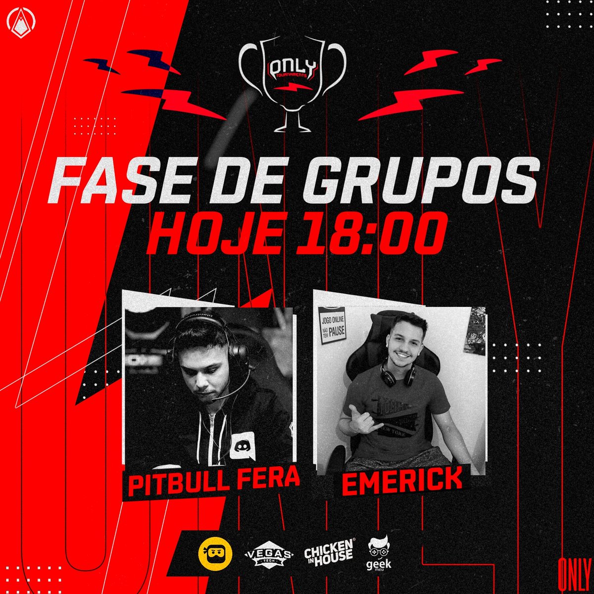 OnLyTournament_'s tweet photo. Hoje 18:00 temos mais uma transmissão dos jogos da fase de grupos! Não perca a chance de acompanhar os jogos do Grupo C e ainda ganhar um Passe de Batalha!
Com @PitBullFera e @Emerickbs1
📺┋https://t.co/nAyf2Ctd1p
#OnLyTournament #OnLyDlive https://t.co/kHlPs7SPQw