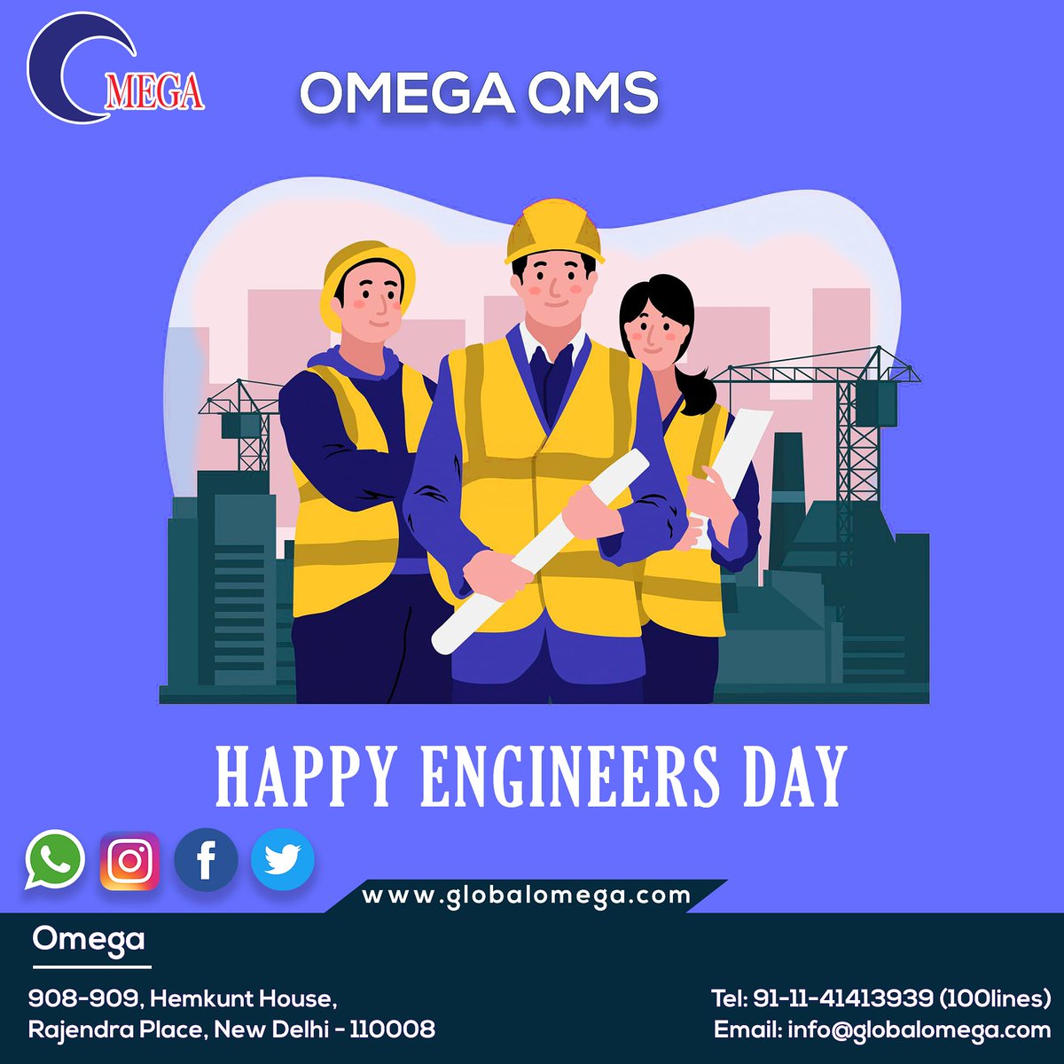QmsOmega's tweet photo. OMEGA wishes you all a very happy engineers day.
#isimark #bislicense #science #chemistry #building #construction #industry #machenical #omega #certification #isimark #engineers https://t.co/4pkdTpxrEq