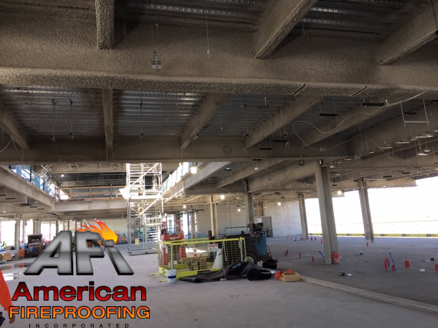 AFireproofing's tweet photo. 🔥 #TransformationTuesday The AFI team is spraying @gcpAppliedTech #Monokote MK-6 HY on this Denver project. #fireproofing #appliedfireproofing #sprayappliedfireproofing #fireproofingcontractor #constructionlife #dailyconstruction #construction #GCPappliedtechnologies https://t.co/hOwphsKS9l