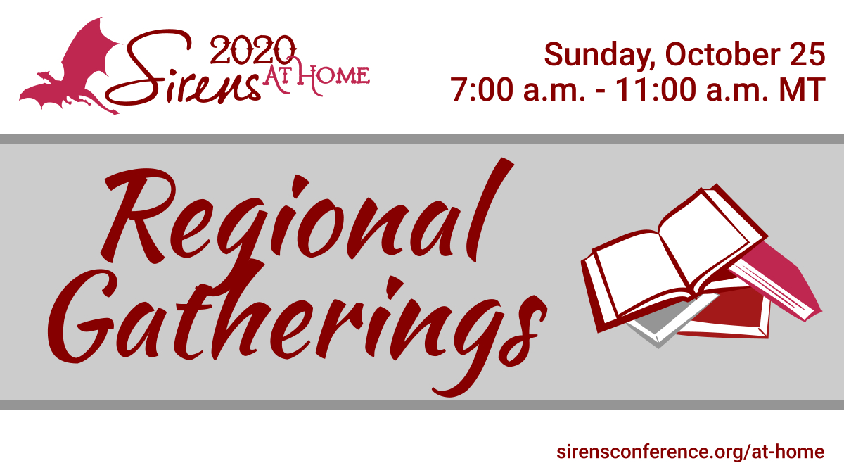 Sunday, October 25, 9 am ET/CT/MT/PTIf you’ve loved Sirens at Home, here’s a chance to meet other folks near-ish to you! Join us at 9 am in your time zone (or the one closest to you, if you live elsewhere) for some regional community and conversations.  #SirensAtHome