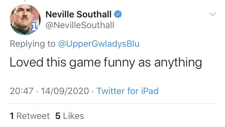 Big Nev’s recollection of this game:
