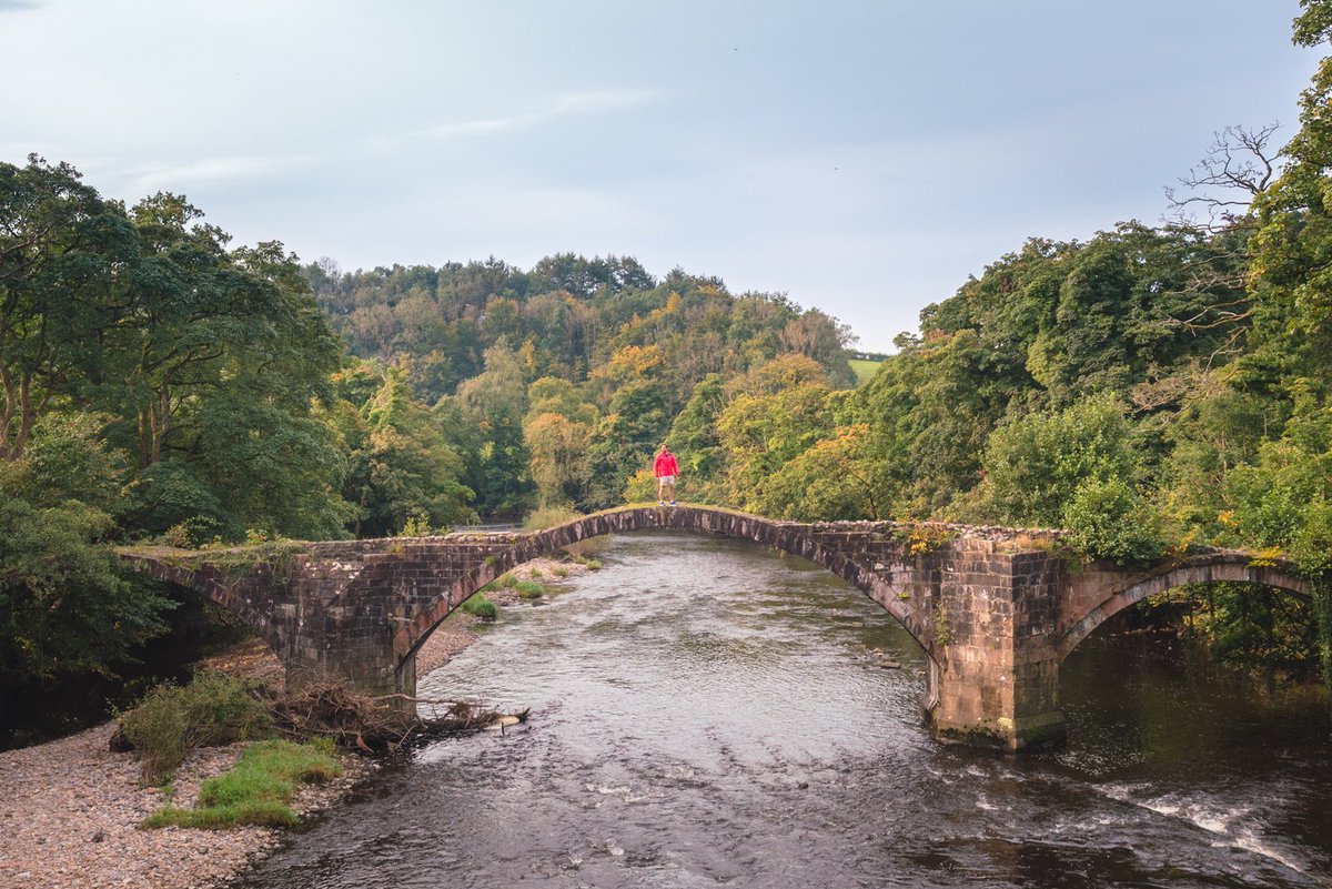 Game: "Where's Macca?" Clue: look for something red! Being in @GoRibbleValley you're never far from a beautiful bridge over the river - I think I've found my favourite one though! #LoveRibbleValley #VisitEngland ᵃᵈ
