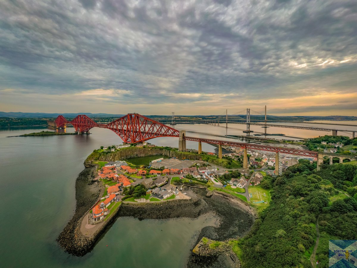 The Forth bridges 🏴󠁧󠁢󠁳󠁣󠁴󠁿😍 #forthbridge #Queensferrycrossing #fife #Edinburgh #scotland #visitscotland #drone #caapfco
