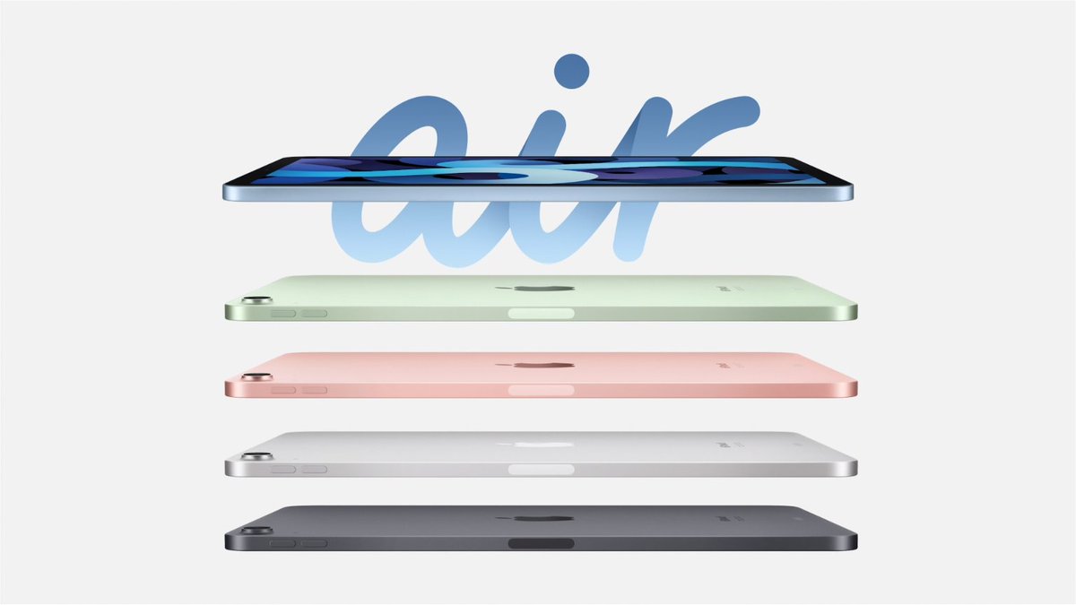 TechnicalGuruji's tweet photo. New #iPadAir is here

-10.9" Liquid Retina Display
-TouchID 
-A14 Bionic Chip
-USB-C
-7MP Selfie/12MP Rear Cam
-Stereo Speakers
-Apple Pencil Gen 2 Support
-Magic Keyboard Compatible

Starts $599

#AppleEvent https://t.co/BhBszdlFae