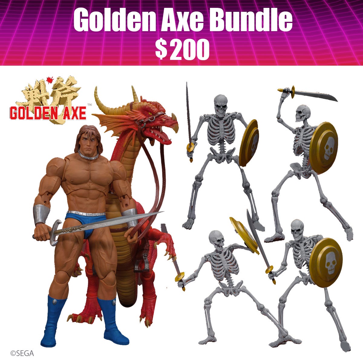 Golden Axe Skeleton Soldier Action Figure 2-Pack 
