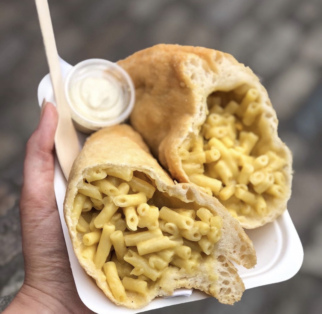 #Vegan Frizza Realness 🍕

<a href="/bardeibaci/">bar dei baci</a> are back again with their amazing fried pizzas 😍 Catch them at our #WaltononThames market this Saturday!

⏰ 9.30am - 3.30pm
📍 Based outside of <a href="/HeartShopping/">The Heart Shopping Centre</a> 

Head to surreyvegan.co.uk/walton-on-tham… to view our lineup 💚

📸: @bakeydoesntbake