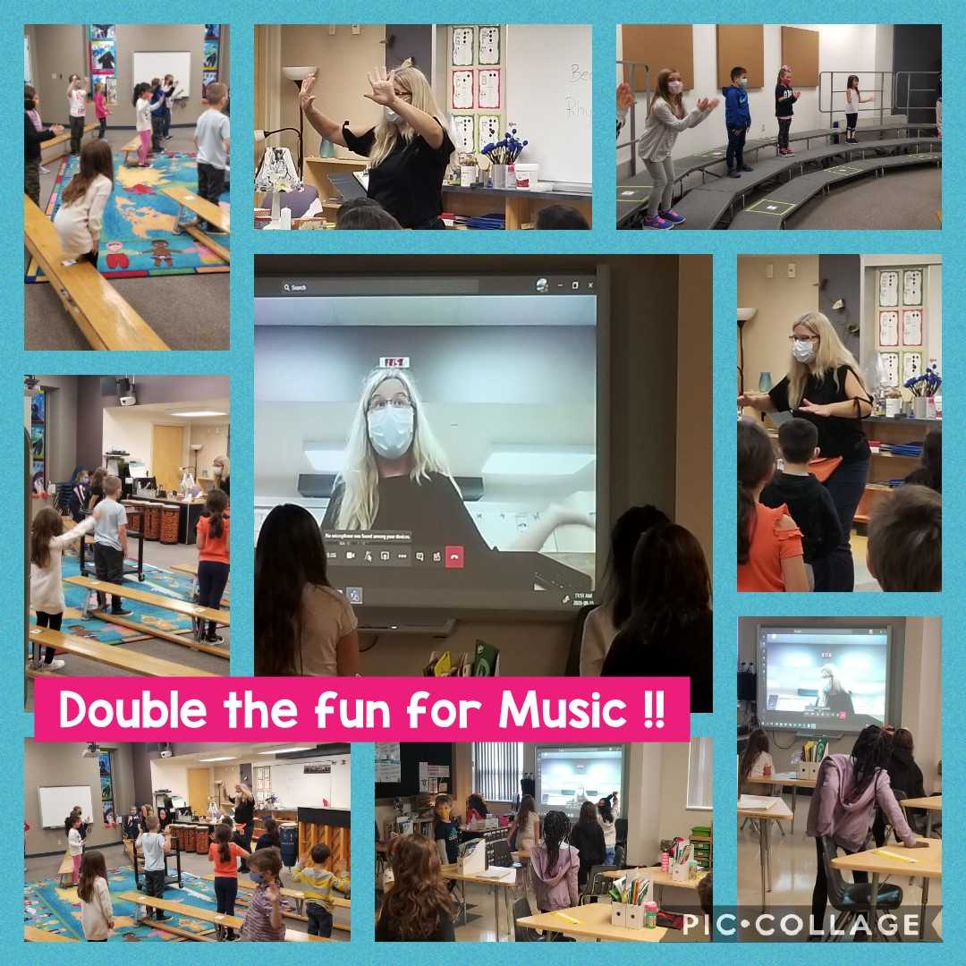 Today, our music instruction started in a synchronous learning format. Our students engaged in learning that occured at the same time, but not in the same place.... this was a win-win for all, as we continue to ensure physical distance for optimal safety.
#SJBStrong