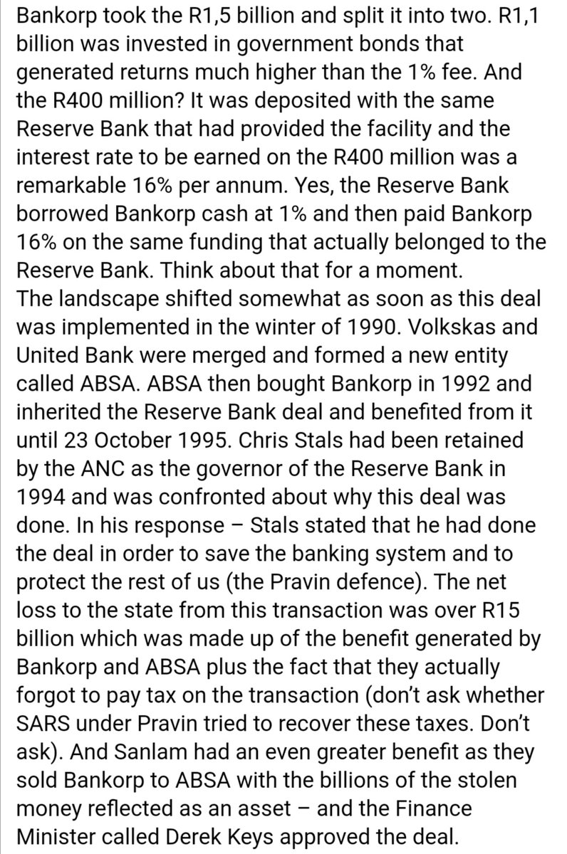 Oops. Rumour from Facebook is that 4 years ago I wrote a sentence or 2 about VBS, ABSA, Zuma, Biko, Rupert & a WhatsApp group called the Broederbond.Now it reads like a chronicle of how VBS went from obscurity, to prominence, to 'profit' & extinction in just 2 short years