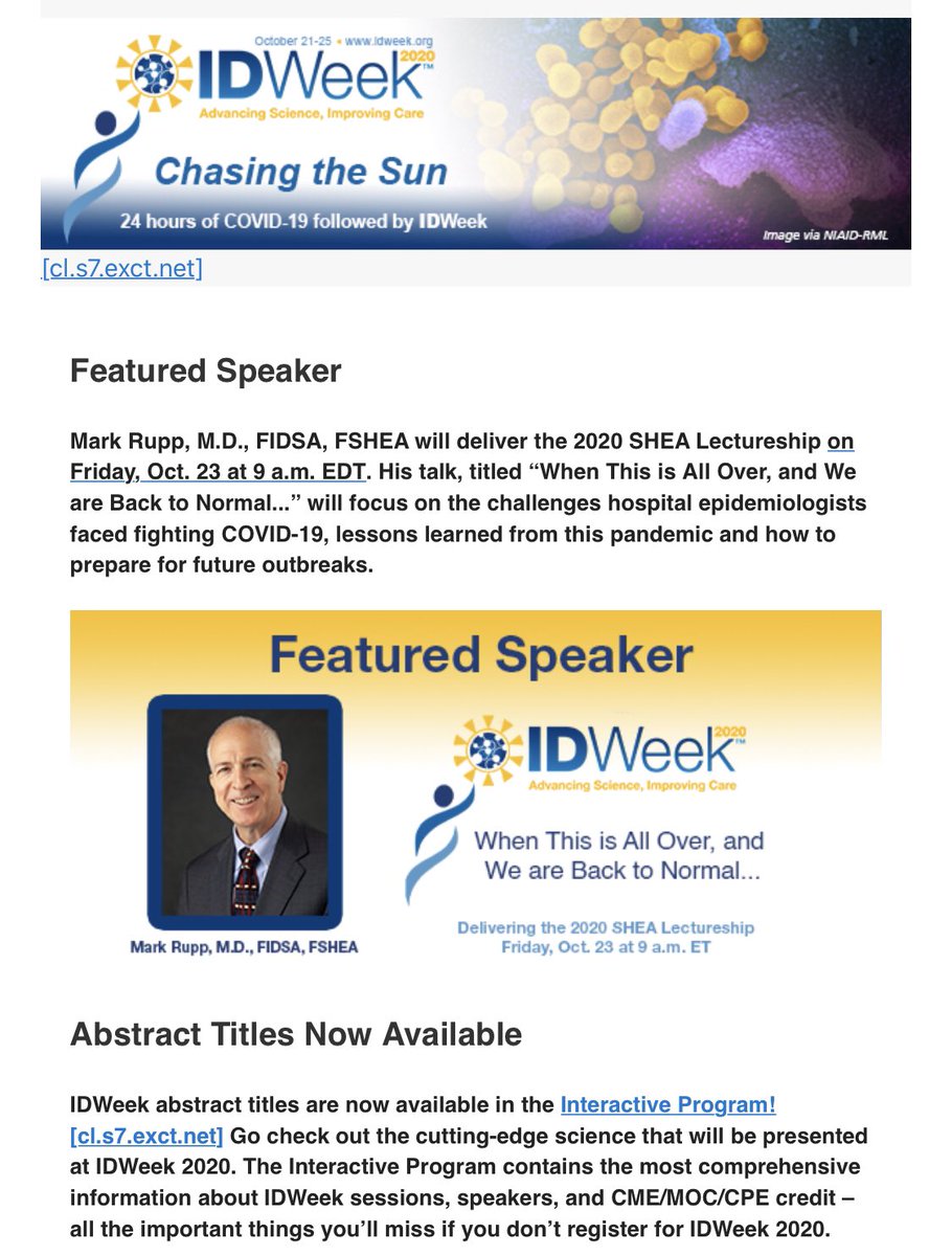 UNMC_ID's tweet photo. You don’t want to miss this distinguished @SHEA_Epi Lectureship presentation at this years virtual @IDWeek2020 by our fearless leader Dr. Mark Rupp! Friday October 23 9am EDT/8am CDT https://t.co/KCxbgukCwb