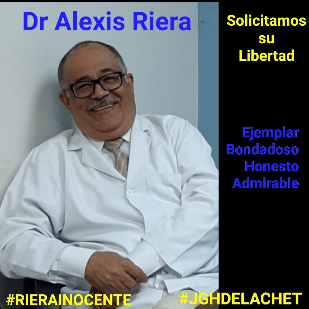 lilianherrera's tweet photo. Un doctor honorable, inocente, todo un maestro que lo que ha hecho en su vida como médico ha sido ayudar al prójimo. Gran maestro. Te esperamos! #LiberenAlDrRiera @TarekWiliamSaab @NicolasMaduro  los enfermos lo necesitan, sus alumnos lo necesitan, su hijo lo necesita. https://t.co/5Ow9pBBEf5