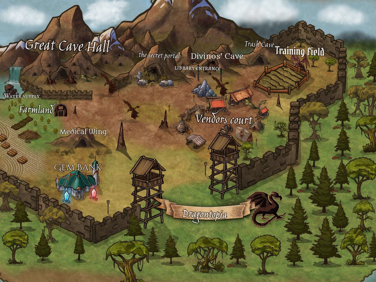 nightwing_o's tweet photo. Shoutout to @dragonspleen for helping me find @inkarnaterpg I thought I’d show you guys the layout for both Dragontopia and the entire forest of Mythique! I had an a absolute blast making it! #dragontopia https://t.co/hZq6mI6hcV
