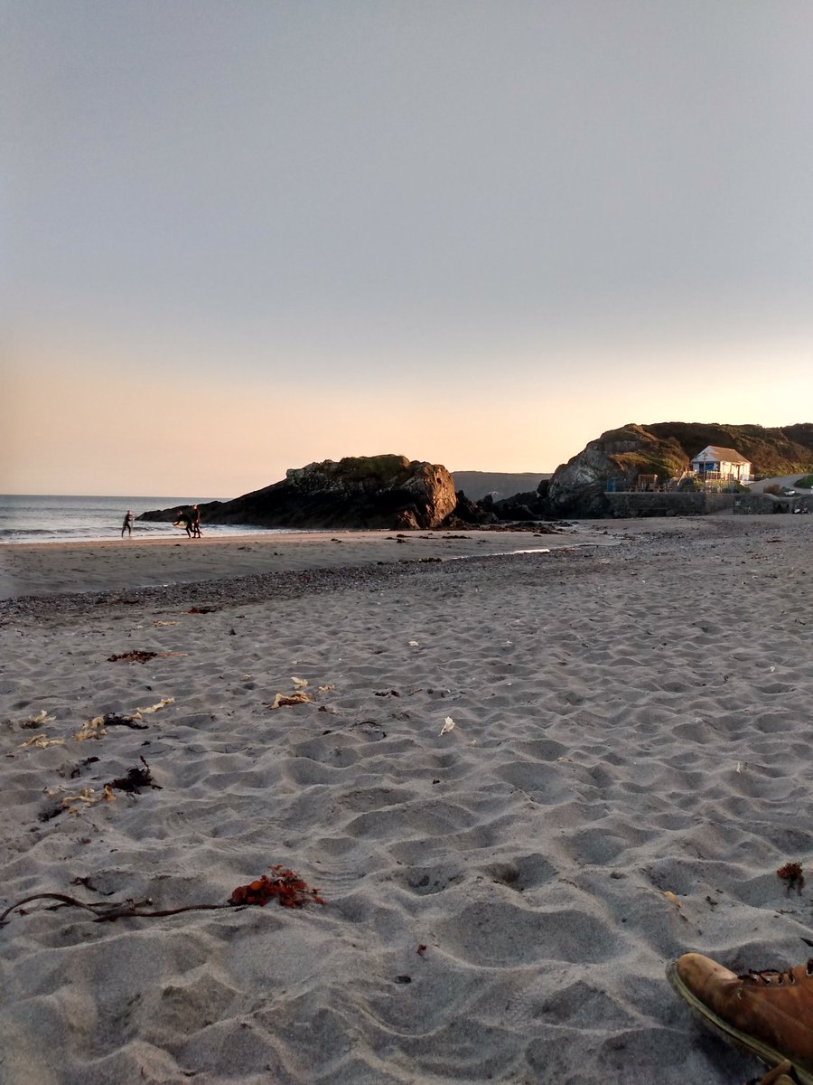 Kennack sands this evening, it's been foggy all day in The Lizard.