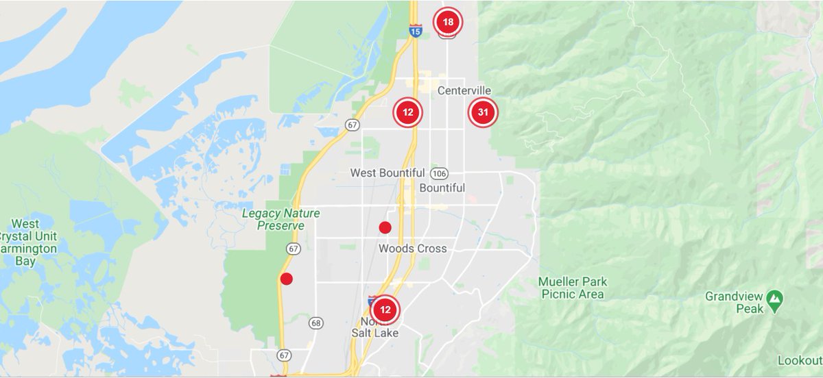 Utah Division Of Emergency Management Utah Dem On Twitter Power Outage Update From The Sept 8 2020 Wind Storm There Are 500 Outages In Utah Affecting 1 483 Customers The Following Images Show