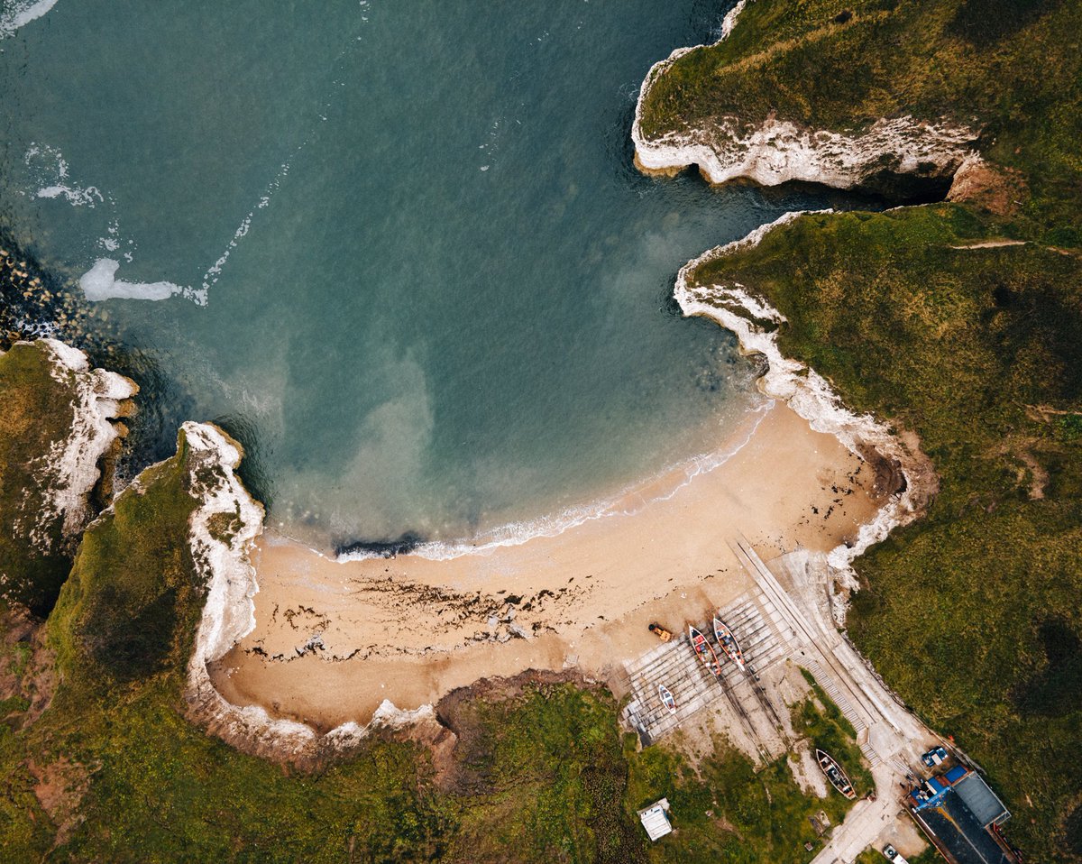 A birds eye view of North landing. Flamborough. I love this part of the coast.
<a href="/DJIGlobal/">DJI</a> #drone