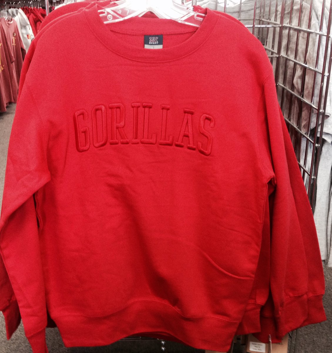 GorillaCountry's tweet photo. Crewneck 3D tone on tone embroidery has just arrived in time for the cooler weather ahead. Thanks for shopping Gorilla Country! https://t.co/o7I4Hh6akR