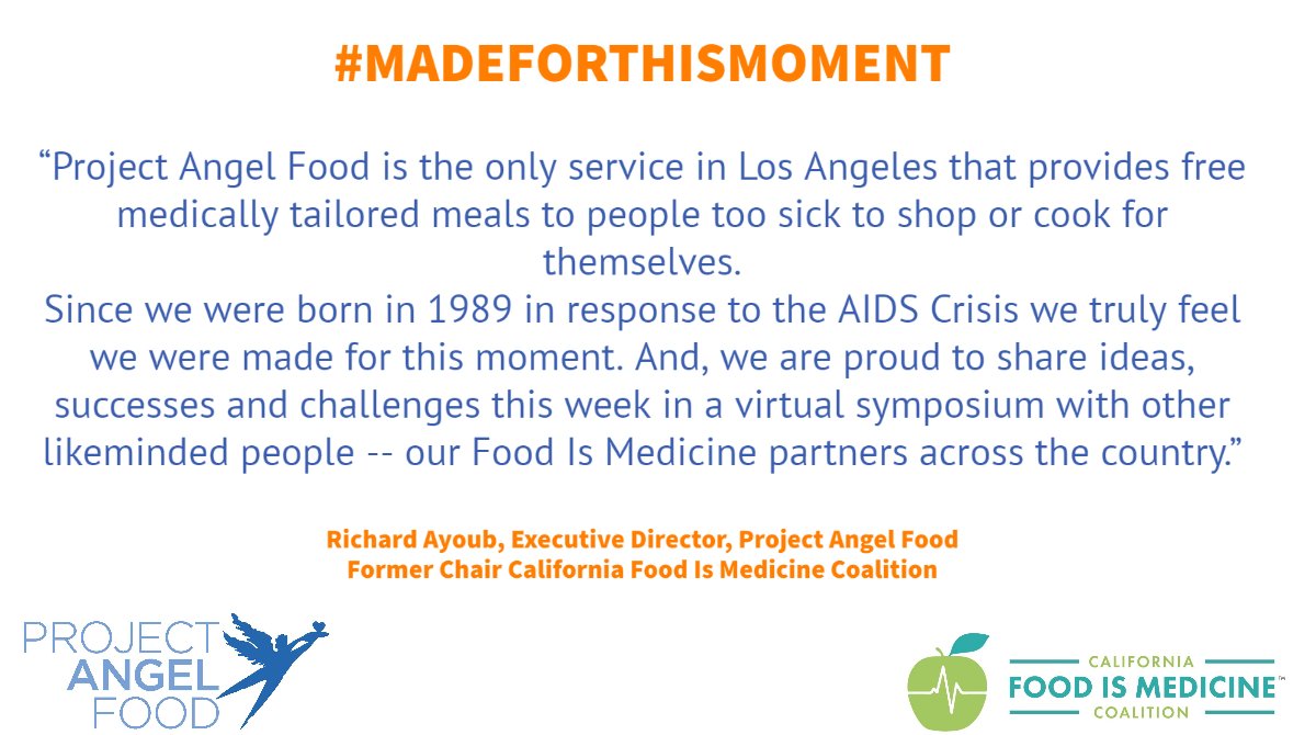 ProjAngelFood's tweet photo. #ProjAngelFood #LosAngels #foodismedicine
#FIMCMade2020 #FIMCMadeForThisMoment #FoodIsMedicine #MTM #MedicallyTailoredMeals #FIMC #SDOH #SocialDeterminantsOfHealth #COVID19 #EssentialServiceProviders #COVID19Pandemic https://t.co/5XHDWJsXZL