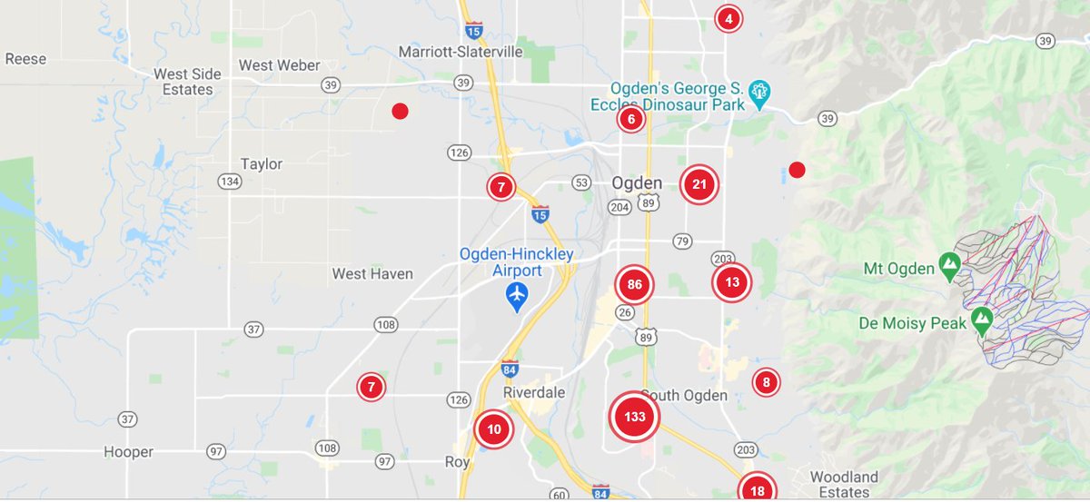 Utah Division Of Emergency Management Utah Dem On Twitter Power Outage Update From The Sept 8 2020 Wind Storm There Are 500 Outages In Utah Affecting 1 483 Customers The Following Images Show