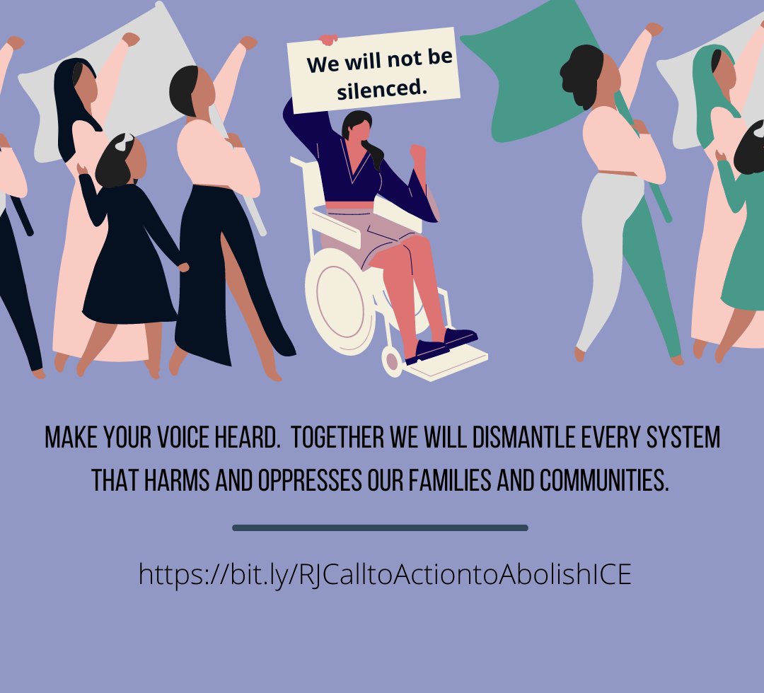 Reports of forced hysterectomies on ICE detainees are part of a long history of state violence &amp; anti-immigrant attacks. JOIN US in speaking out &amp; committing to dismantling &amp; rebuilding systems that disrespect &amp; harm our communities. SIGN ON: bit.ly/RJCalltoAction…. #AbolishICE