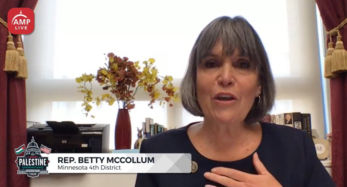 Congresswoman McCollum gives the keynote address for Virtual Palestine Advocacy Day. 