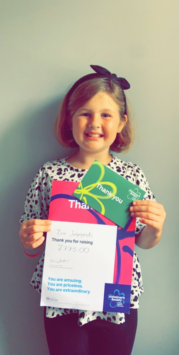 EmmaSimmonds87's tweet photo. Evie was super happy with her post today! We are really proud of her and her fundraiser for @alzheimerssoc  she raised an amazing amount all in Memory of Granny Val! #Alzheimers #goevie https://t.co/1G87ex1s1x
