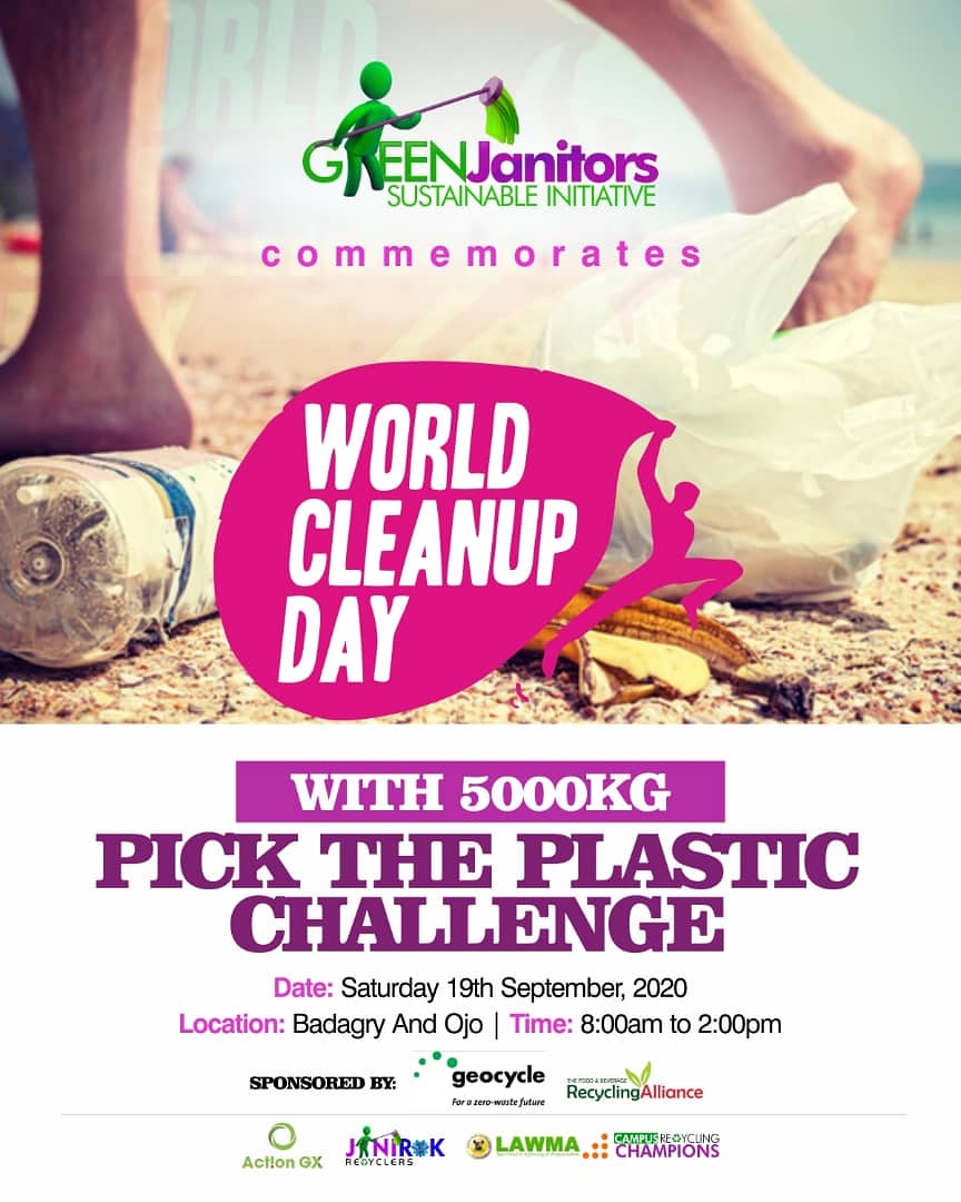 fbralliance's tweet photo. #Badagry and #Ojo are our host as we celebrate the #WorldCleanupDay2020 on 19th September 2020 with the @greenjanitors from 8am.
Its the 5000kg #PickThePlastic challenge. Join us
#ItsCoolToRecycle #FBRAlliance #FBRA #WorldCleanupDay https://t.co/5kkj5uCiWv