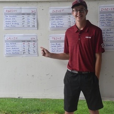 calvin_golf's tweet photo. Congratulations to Sam Holland of the Men's Golf Squad who broke the all time 18-hole scoring record for @calvin_golf this weekend! He fired a -7, 65 at the Lou Collins Invitational and won the tourney by 5 shots! #pattern #gocalvin https://t.co/1RYmMOIvDI