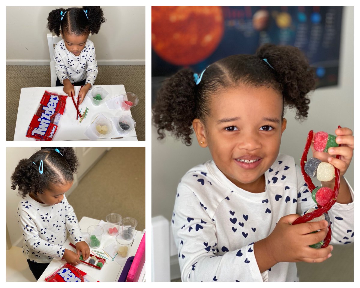 Lailahs_Corner's tweet photo. Just finished up my #STEMdays workshop. This week was an edible science theme. We built DNA models from candy. Classes are led by #coolkidsscienceRVA https://t.co/7CX5zLkXpL