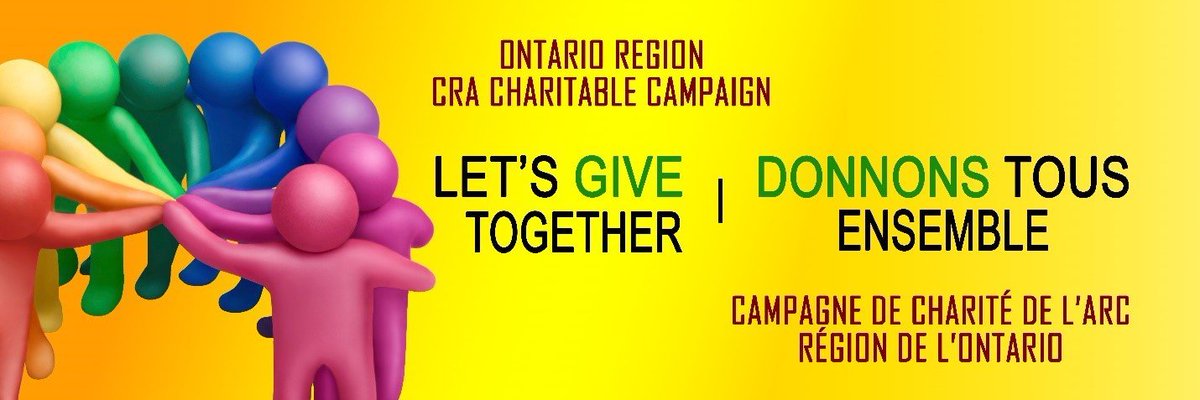 Today marks the start of the CRA Charitable Campaign in the Ontario Region! When we give together, we change lives  and provide hope to those in need. Join me in contributing to this year’s campaign. #letsgivetogether #igive