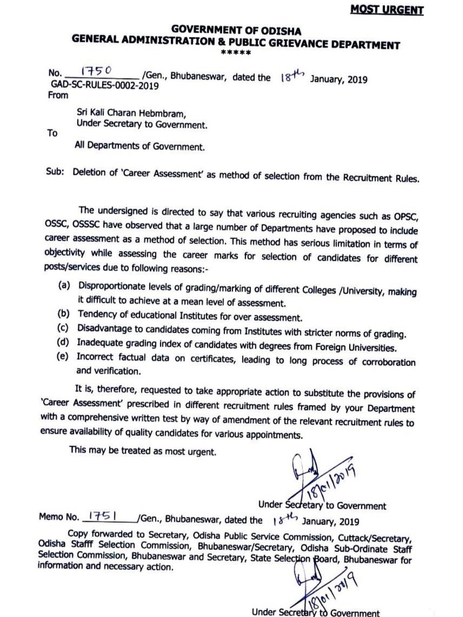 AsisSahu777's tweet photo. #Romoval of career assessment for selection in the recruitment of lecturer OES-1 by OPSC.Only career marks as shortlisting criteria in OES Recruitment, Govt killing meritorious students. No value for having M. Phil, JRF,NET, Ph.D.This type recuirtment destroy our higher educaion. https://t.co/lU12kbXem8