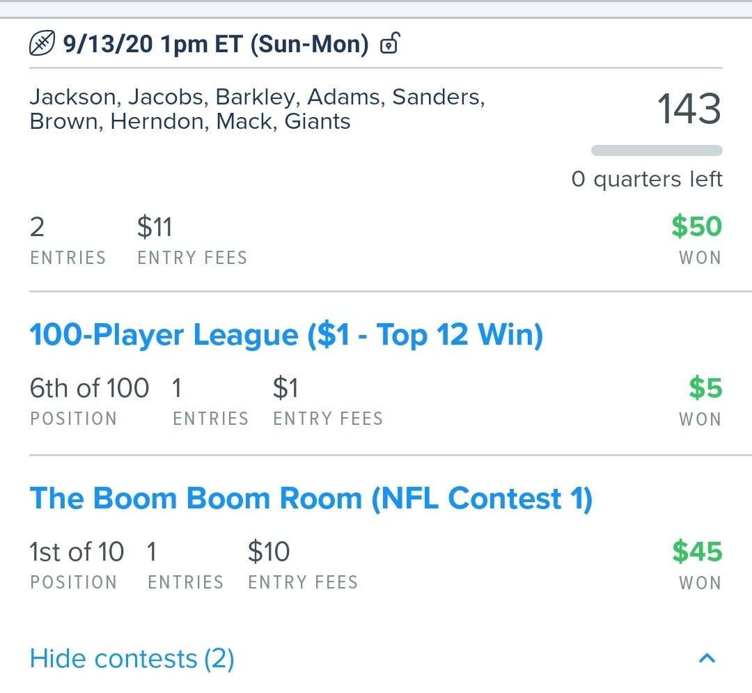 FantasyGrits's tweet photo. #DFS #NFL #fanduel 

Good 1st week in the #Gritskitchen saw some of those loaded #cheesegrits🧀🍚 we all love. You want to eat with us come hop in the discord #letsalleat

#Fantasygrits🔥🍚 https://t.co/AALglFe5WA