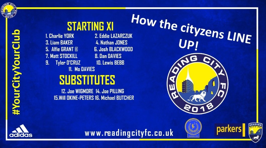 ReadingCityFC's tweet photo. 👕 | Here's how #TheCityzens line up for this evening's @HellenicLeague against @BurnhamFC1878
Kick off is coming up!
#BURRCI 🔵🟡 https://t.co/0PAk45RTBz