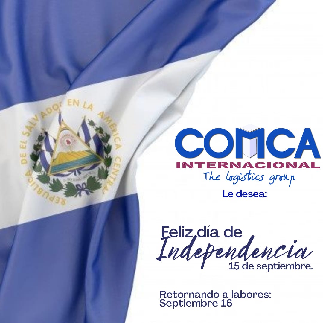 SvComca's tweet photo. Saludemos la patria orgullosos... ¡Feliz día de la independencia a nuestro hermoso El Salvador! Y a las Repúblicas de Centro América.

COMCA logistics Group
Partner of the DB Schenker Network https://t.co/2uhTouU7Dq