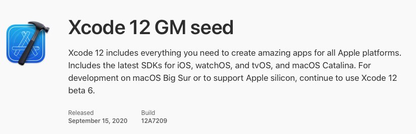 dev_jmitchell's tweet image. Xcode 12 GM seed

#iosdev #ios14 #xcode12 #AppleEvent