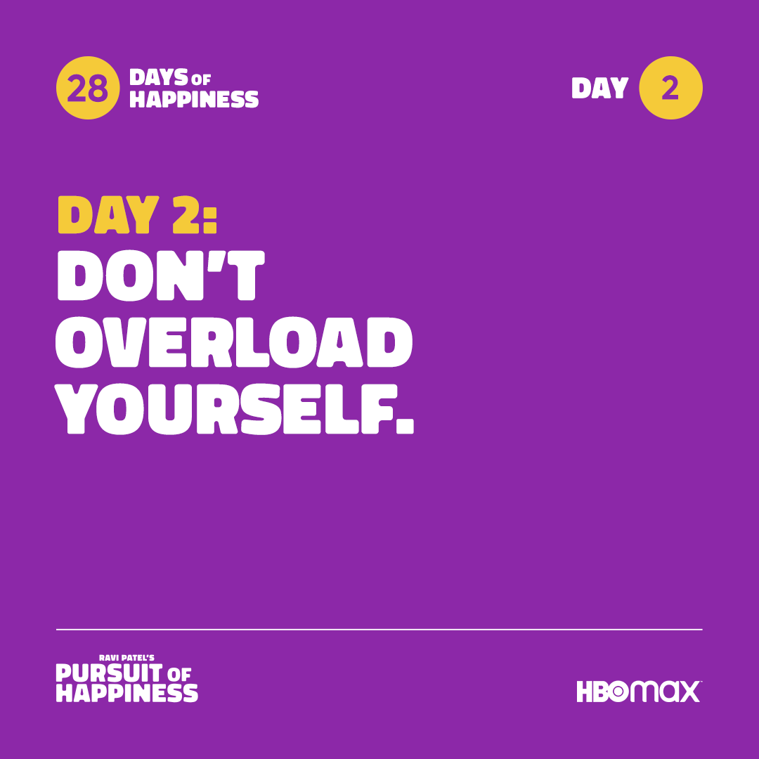 HBOMaxImpact's tweet photo. Understanding your limitations will help you work toward a better balanced life — it’s ok not to overwhelm yourself. Join us on our #28DaysofHappiness challenge in our Instagram Story for more ways to make progress on your self-discovery journey. #PursuitofHappiness https://t.co/yypiM7zjTs