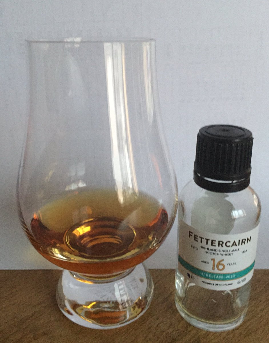 First try of the 2020 @FettercairnWh 16 year old. 1st fill bourbon finished in sherry and port casks bottled at 46.4%. Amazing aromas and flavours, has to be one of the best Fettercairn’s I’ve ever tasted 👍