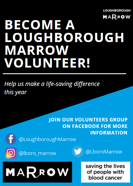 💥Loughborough Marrow needs you!💥
We’re a really relaxed society where you can volunteer as much or as little as you’d like. Between our fundraising and life-saving work, we also hold regular socials throughout the year!
Check out our Facebook page for more information 💙