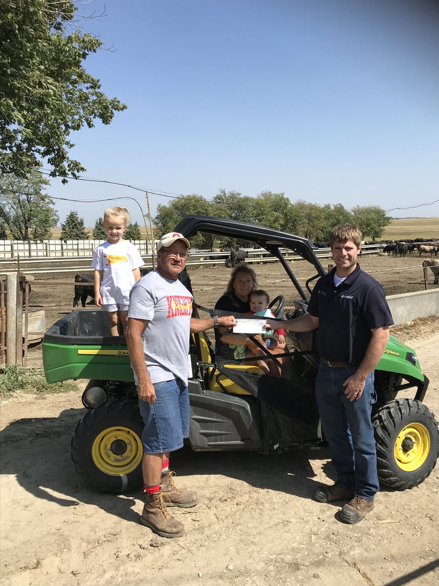 KuemperKnights's tweet image. Russ and Marie Pudenz ‘80, were the winners of the 2020 Kuemper Ball Ag Raffle. They got their new John Deere Gator from Van Wall Equipment of Carroll.  Store manager, Calvin Pudenz ‘07 and Russ and Marie’s granddaughters are also pictured. Congratulations!!