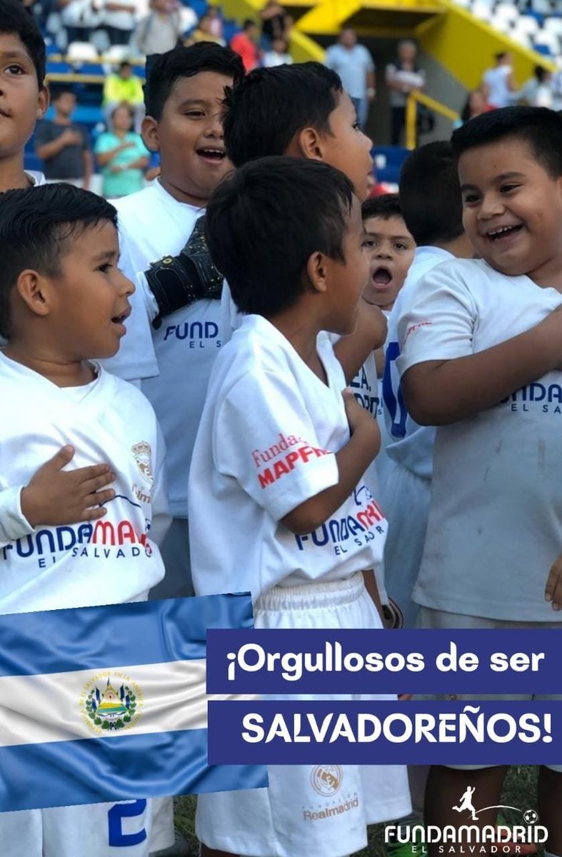 fundamadridsv's tweet photo. Con la mano a la altura del corazón y cantando el himno a todo pulmón🇸🇻 ¡Feliz 199 Aniversario de independencia de El Salvador!

¡Orgullosos de ser Salvadoreños!😄 
#YoSoyFunda #EscuelasFRM #FormaciónConValores https://t.co/4ft1q8ZVJy