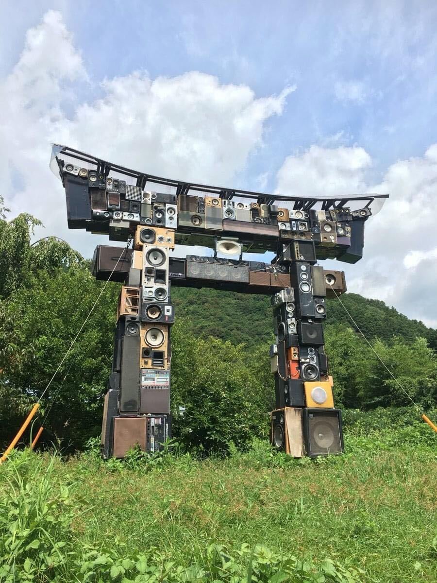 Speaker shrine in Japan that you can Bluetooth your own audio to 🔥