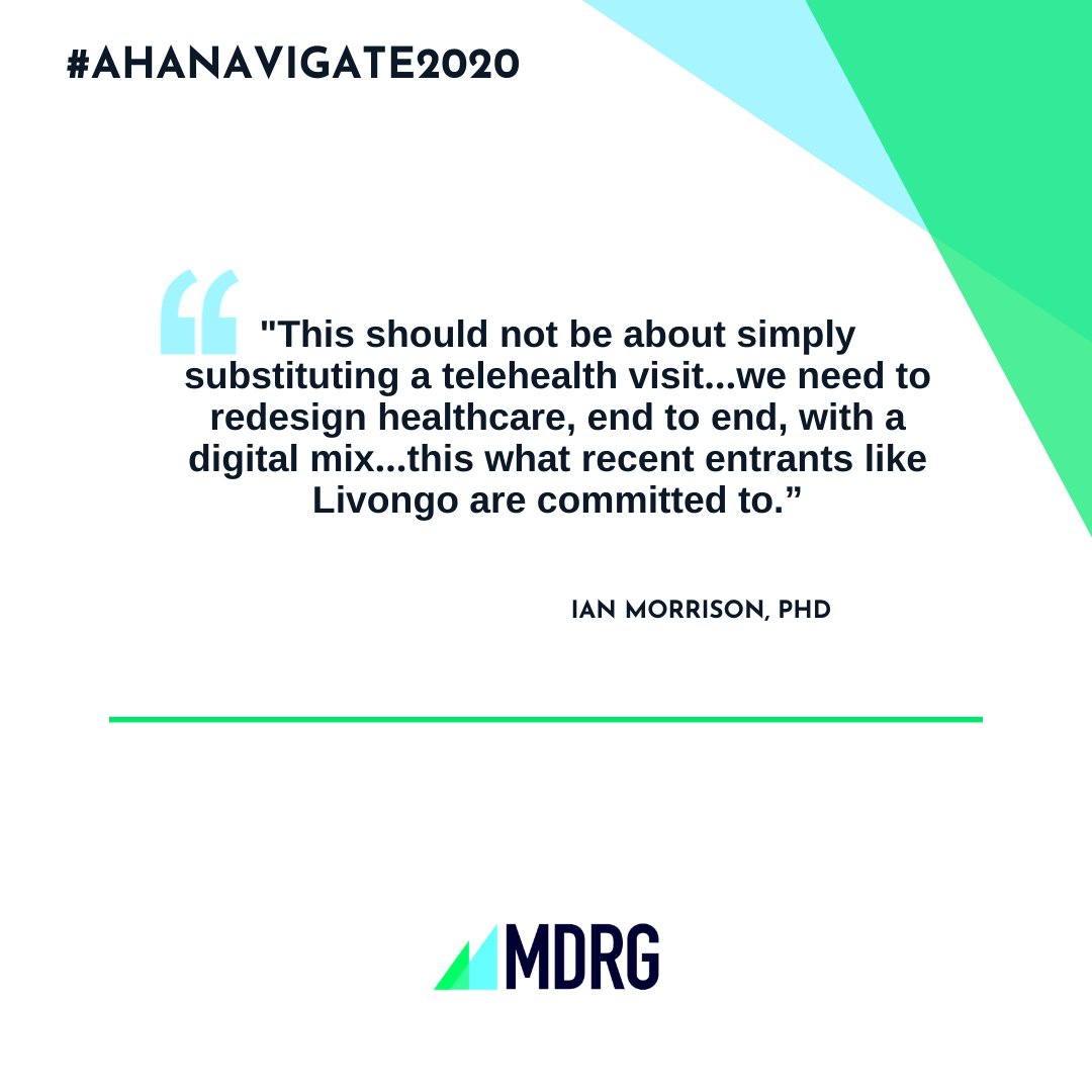 MDRG_Inc's tweet photo. We enjoyed the #AHANavigate2020 keynote by #IanMorrison so much to think about #futureofhealthcare https://t.co/8KzcGfauD6