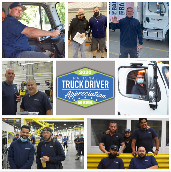Thank you to our incredible truck drivers for keeping us moving forward every day. Today, we celebrate you!
#ThankYouTruckDrivers 
#MartignettiCompanies #NationalTruckDriverAppreciationWeek #TruckDriverAppreciationWeek #NTDAW2020 #NTDAW