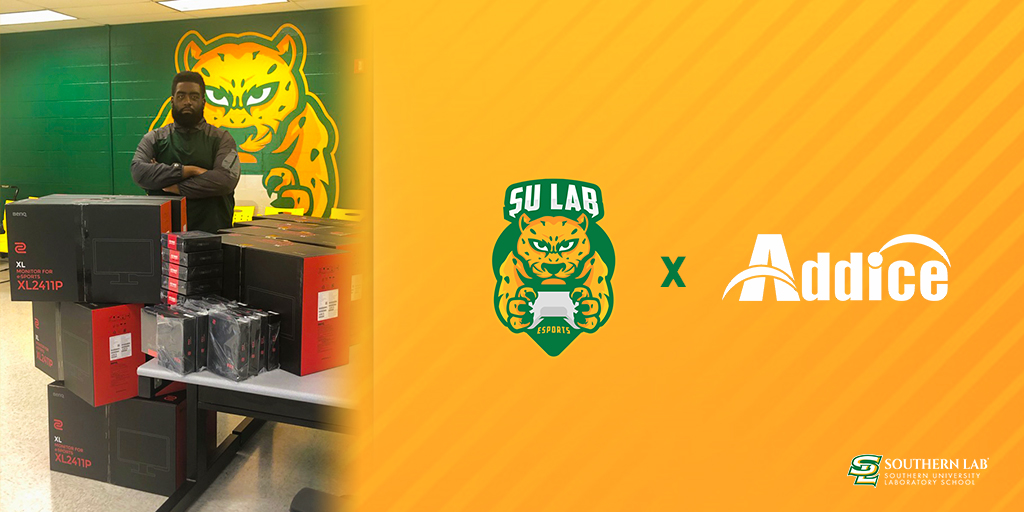 GeauxPlayES's tweet photo. Exciting day here a @SULSKittens. @SULabEsports just received peripherals from our sponsor @AddiceInc. Follow them and visit https://t.co/xgdMr5Q6lM. Partner of @ZOWIEbyBenQUSA and @esp_tiger. #addice #zowie #esports #esportsedu #STEM #STEMeducation @HSELesports @Cody_Dragon https://t.co/0VyNfLMNxo