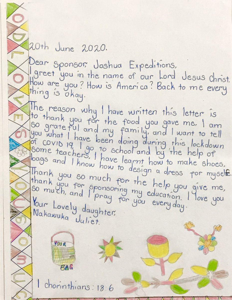 Joshua_Tours's tweet photo. This week, we were so excited to receive our latest batch of letters from our sponsor kids in Uganda! Even in the midst of the pandemic, we are proud to continue supporting our mission projects around the world. https://t.co/rmLdf6ybhV https://t.co/8kTCpbfvL2