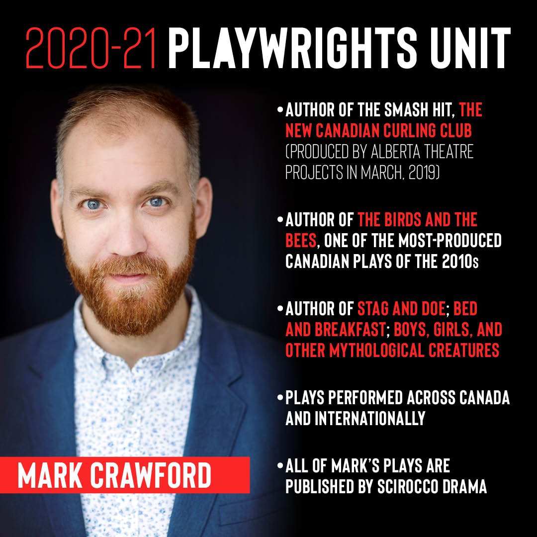 Time to meet another member of the 2020-21 Playwrights Unit! Next up: Mark Crawford! @markjdcrawford 
Full artist bios: ow.ly/AfnU50Brw6V