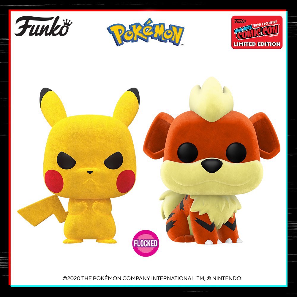 flocked growlithe funko