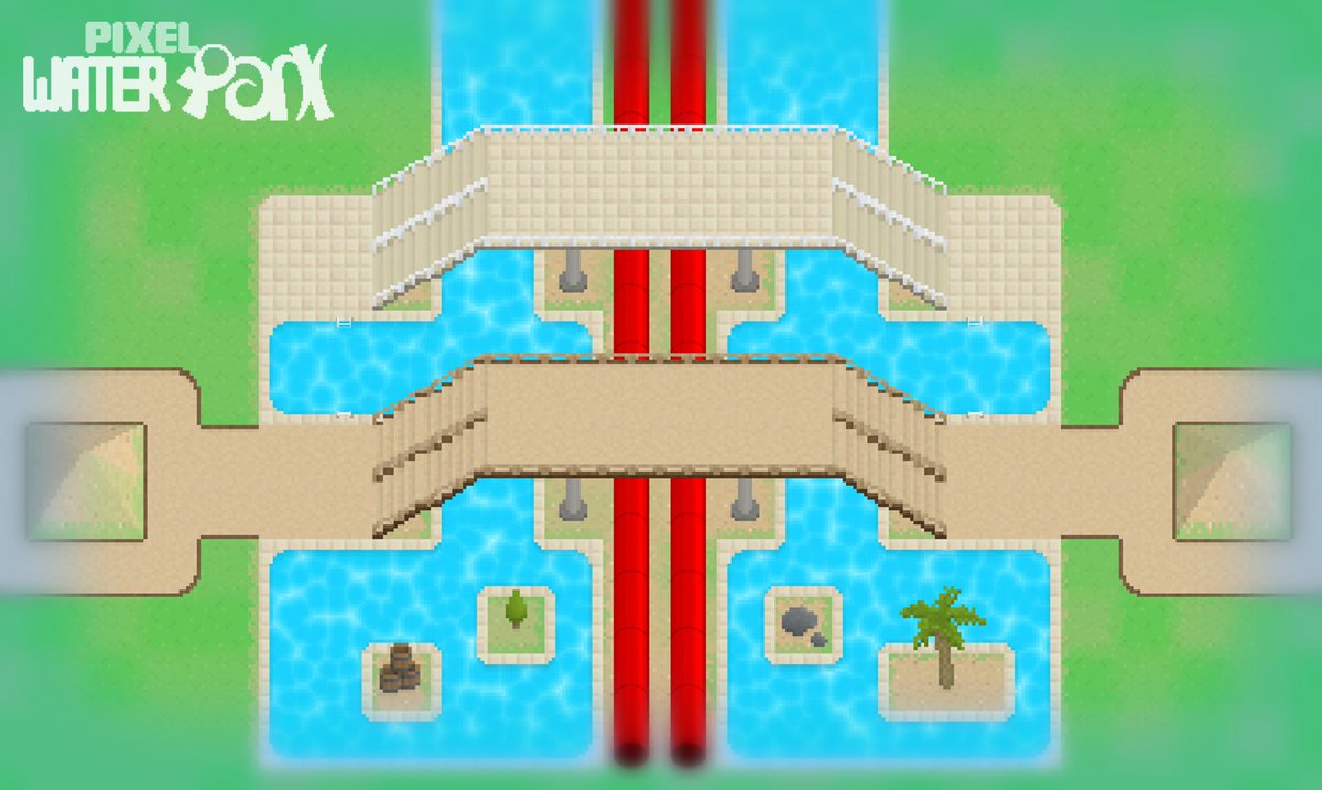 PixelWaterPark's tweet photo. 🌊 Path types now have raised variations with some fancy fencing!

#IndieDev #PixelArt #PixelWaterPark https://t.co/oVC6zGk4X9