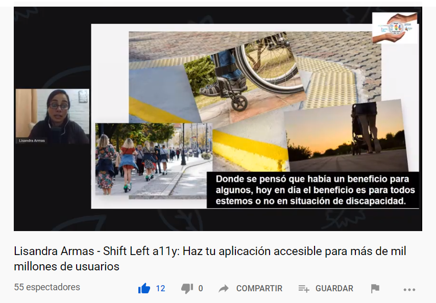 AbstractaLatam's tweet photo. [Video] .@lisyarmas con la charla "Shift Left #a11y" en la primera edición de #MegaTestingWeek →  https://t.co/I0yHqLev9u

#WCAG #W3C #AccesibilidadWeb #UX https://t.co/6BR630G1ow