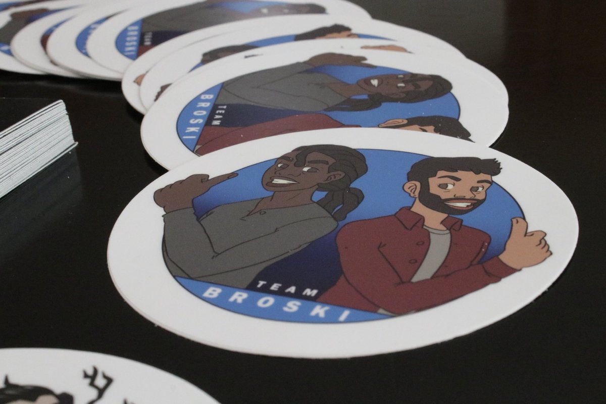 TeamBroskiEnt's tweet photo. We got stickers in! All stickers are 3.25 but discounts will be offered when buying more than one! DM for purchase!👍🏾 https://t.co/BZ2Q0IkpTN