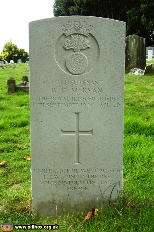2nd Lt. Ben Ryan was killed in a motorcycle accident near Rye on 14 September. Also 20, I look at his grave and that of Fus. McNamee and reflect that I've lived longer than both their lives combined. 6/8