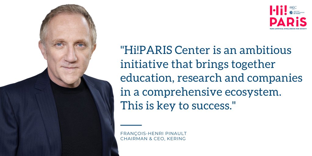 <a href="/HECParis/">HEC Paris Business School</a> and @IP__Paris launch the new Center on #AI and #DataAnalytics for Science, Business and Society #HiPARIScenter. A worldwide ambition with the remarkable support of Kering.